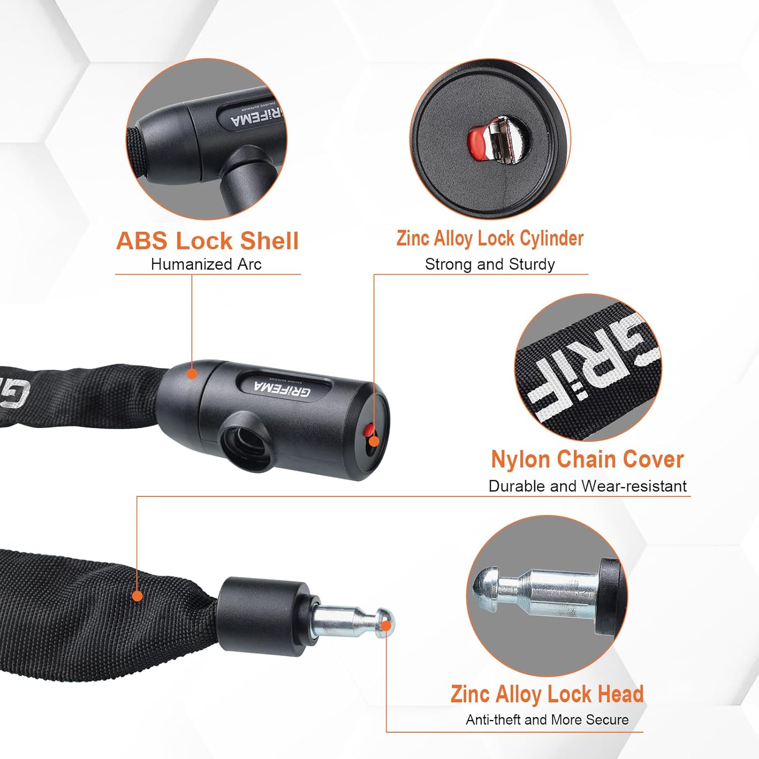 Chaîne Antivol Sécurité Premium 120 CM™