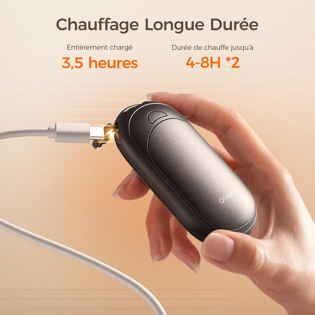 Chauffe-Mains Élégant Rechargeable™