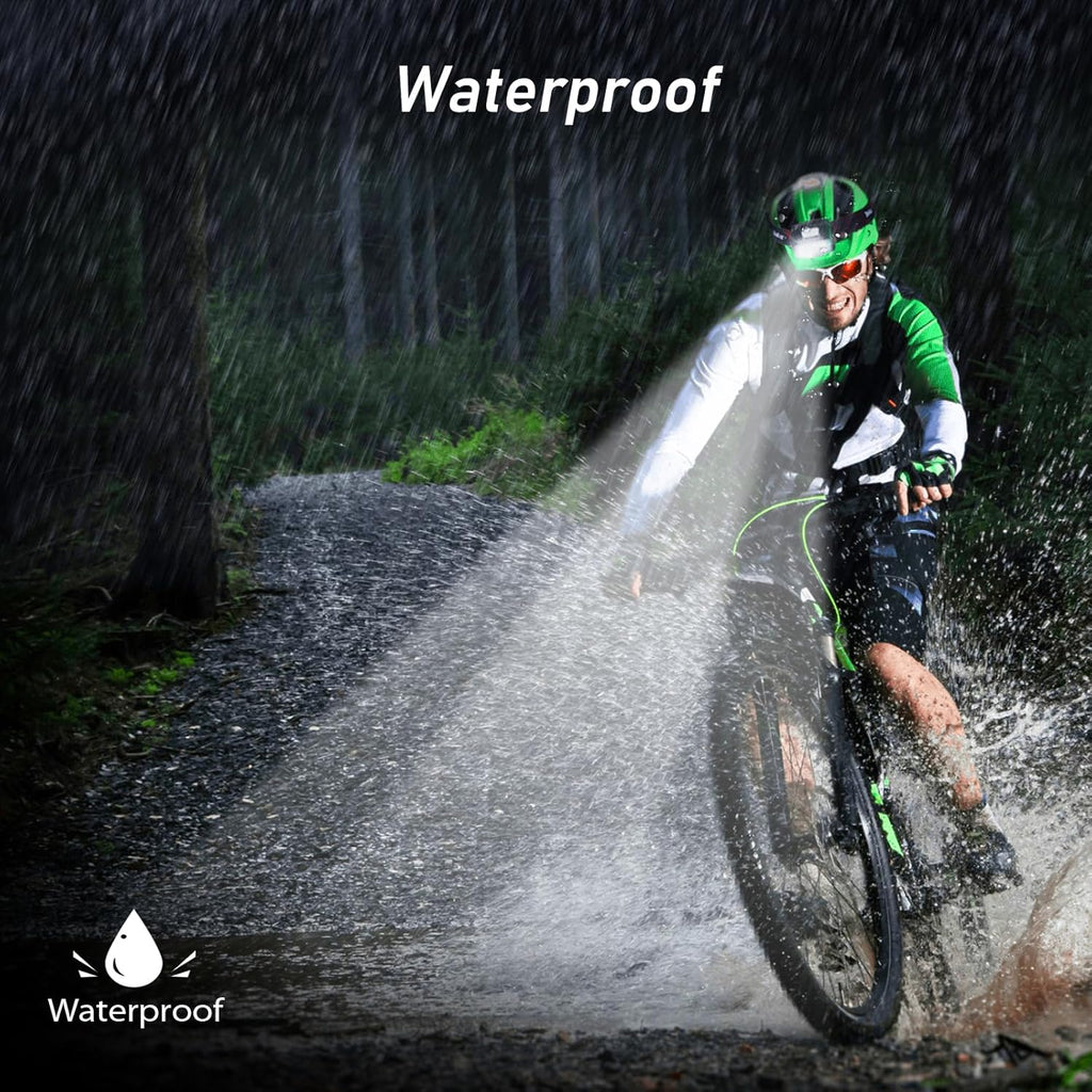 Blukar Lampe Frontale Rechargeable, Super Lumineux Étanche Léger Torche Frontale LED Puissante avec Voyant Rouge, 8 Modes d'éclairage, Détecteur de Mouvement, 30H d'autonomie pour Course/Camping