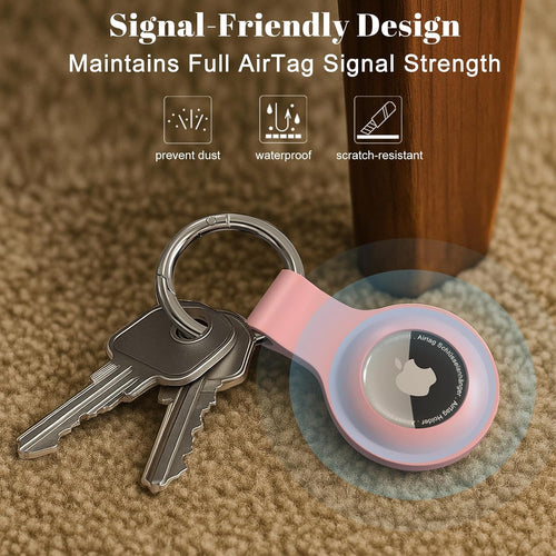 5 Pièce Étuis pour Apple AirTag, Airtag Porte Clé - Anti-Chute et Anti-Rayures pour Animaux Portefeuilles et Bagages, Compatible avec Le Nouvel Air tag Locator Tracker Étui